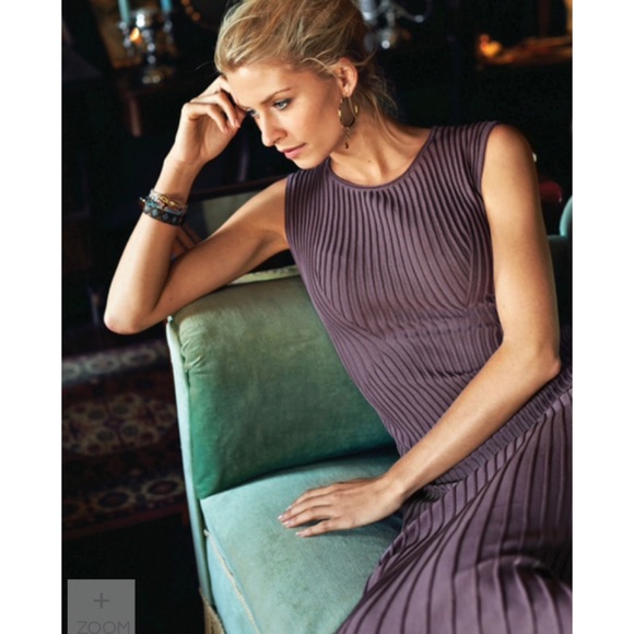 Peruvian Connection Dresses & Skirts - PERUVIAN CONNECTION Lilac Aphrodite Dress Curve Hugging Ribs in Pima Cotton